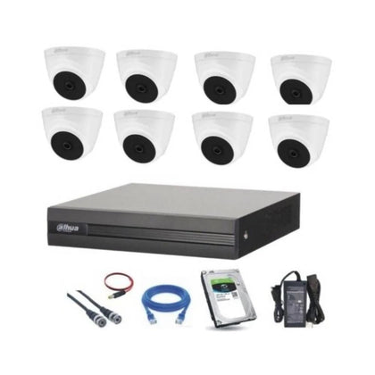 Dahua HAC-T1A21 (Indoor) Security Camera - Package 8 Cams with DVR and Accessories - Winstore