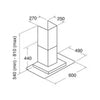 CDA Glass Chimney Hood 60cm EKN60SS - Sleek & Efficient with Installments