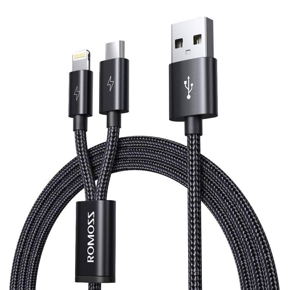 Romoss CB209-71-233 2-in-1 Cable - 1.5M (Lightning+Micro) Cable - Winstore