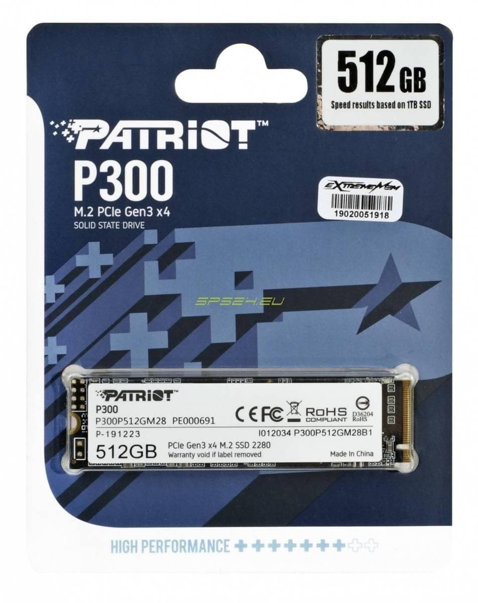 PATRIOT P300 512GB M.2 NVME SSD Hard Drive - Winstore
