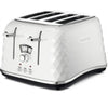 De’Longhi Brillante 4-Slice Toaster White – Elegant & Efficient