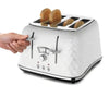 De’Longhi Brillante 4-Slice Toaster White – Elegant & Efficient